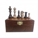 Chess Staunton No 4 in wooden case ( S-49 )