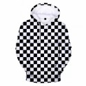 Hooded sweatshirt with chessboard motif (A-147)