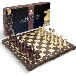 Imperator - Wegiel 21-Inch Luxury Wooden Chess Set (S-221)
