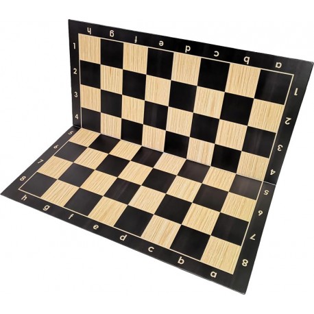Plastic chessboard No. 6 folded in two - wood imitation (S-38/wood/cz)