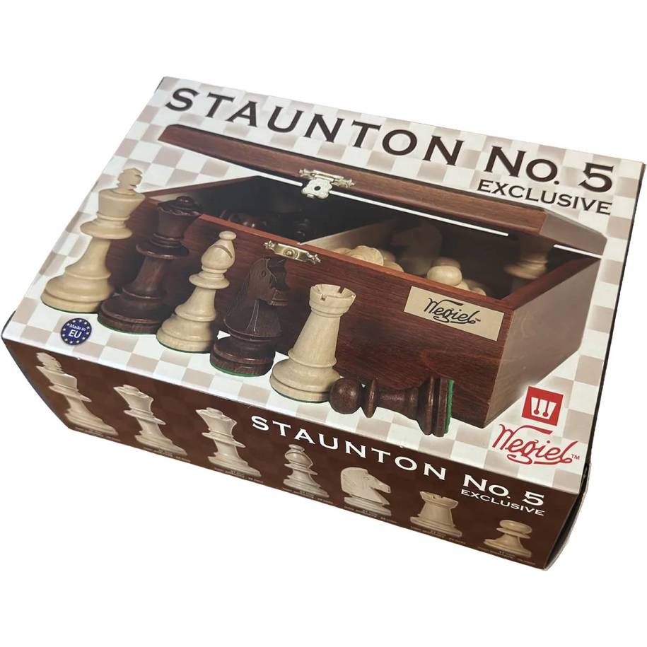 Chess Staunton No 5 Exclusive in wooden case (S-5)