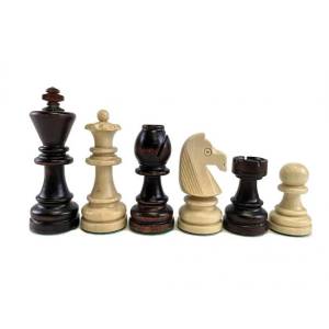 Wooden Chess Pieces - Staunton No. 8 in a plastic bag (S-10)
