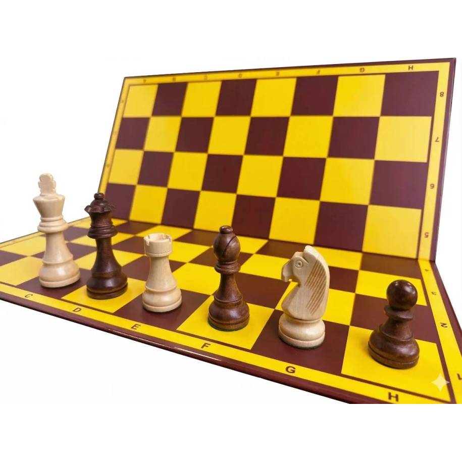 Wooden Chess Pieces - German Staunton No. 6  (S-29)