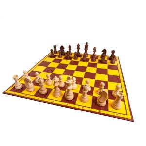 Wooden Chess Pieces - German Staunton No. 6  (S-29)