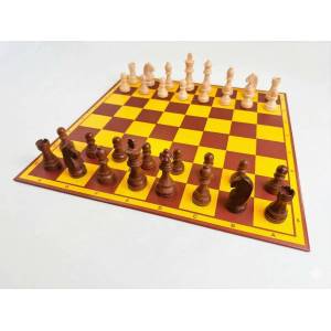 Wooden Chess Pieces - German Staunton No. 6  (S-29)