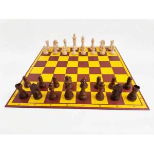 Wooden Chess Pieces - German Staunton No. 6  (S-29)