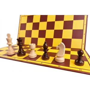 Wooden Chess Pieces - German Staunton No. 5  (S-30)