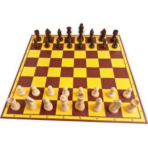 Wooden Chess Pieces - German Staunton No. 5  (S-30)