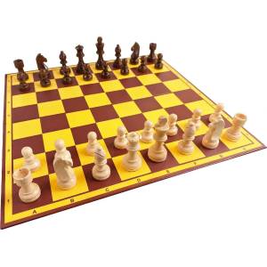 Wooden Chess Pieces - German Staunton No. 5  (S-30)