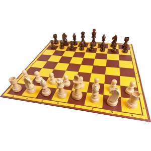 Wooden Chess Pieces - German Staunton No. 5  (S-30)