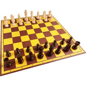 Wooden Chess Pieces - German Staunton No. 5  (S-30)