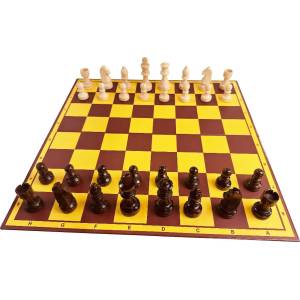 Wooden Chess Pieces - German Staunton No. 5  (S-30)