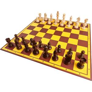 Wooden Chess Pieces - German Staunton No. 5  (S-30)