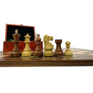 Wooden Chess Pieces - American Staunton No. 6 (S-75)