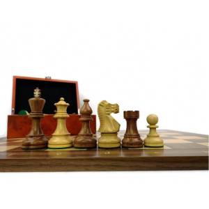 Wooden Chess Pieces - American Staunton No. 6 in a Exclusive Box - exotic wood (S-75/K)