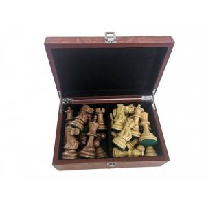 Wooden Chess Pieces - American Staunton No. 6 in a Exclusive Box - exotic wood (S-75/K)