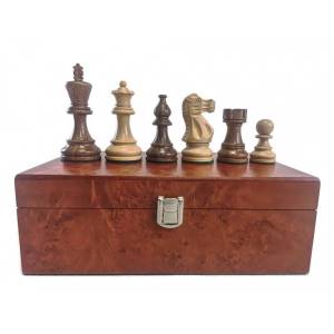 Wooden Chess Pieces - American Staunton No. 6 in a Exclusive Box - exotic wood (S-75/K)