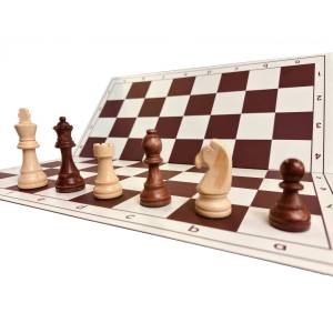 Wooden Chess Pieces - German Staunton No. 6  (S-29)