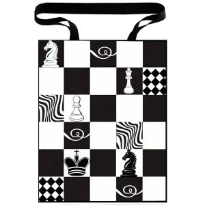 Shopping bag with print – Chess Motif (A-186/2)
