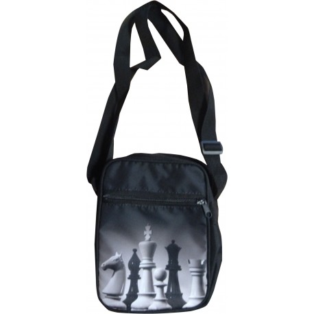 Men's shoulder bag with chess motif (A-102)